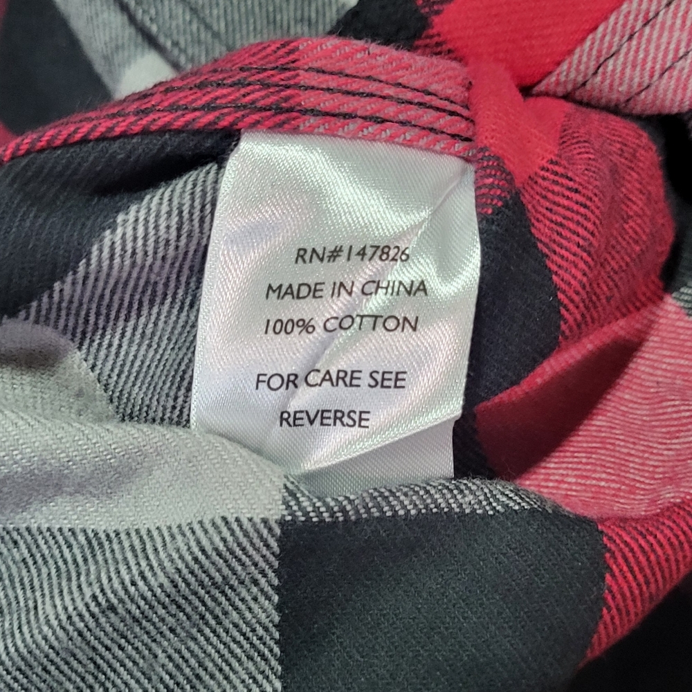 FiveBrother Men's NWT Red Plaid Western Snap Button Flannel Size 2XL Regular - Picture 4 of 8